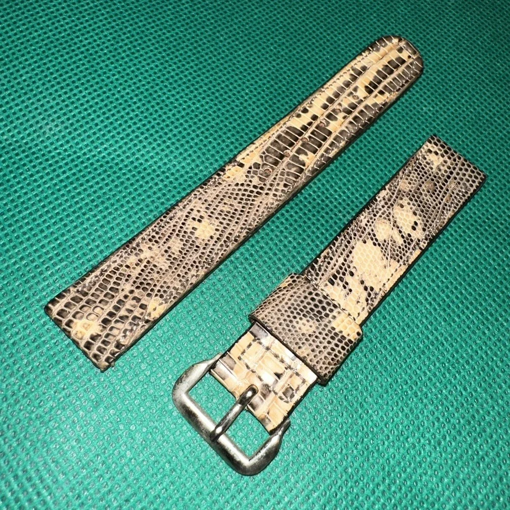 Genuine Lizard Skin Watch Strap Band 20mm Tan Brown Exotic Leather Replacement